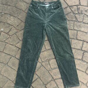 Vintage 90s Dark Green Corduroy Trousers
